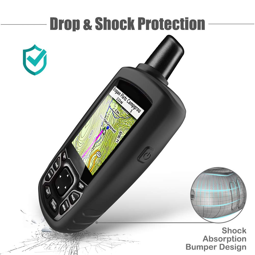 Case Compatible with Garmin GPSMAP 62 62s 62st 62sc 62stc 64 64s 64st 64sc 64x 64sx 64csx 65 65s - Silicone Protective Cover Skin - Outdoor Handheld GPS Navigator Accessories