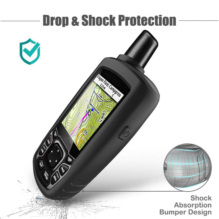 Case Compatible with Garmin GPSMAP 62 62s 62st 62sc 62stc 64 64s 64st 64sc 64x 64sx 64csx 65 65s - Silicone Protective Cover Skin - Outdoor Handheld GPS Navigator Accessories