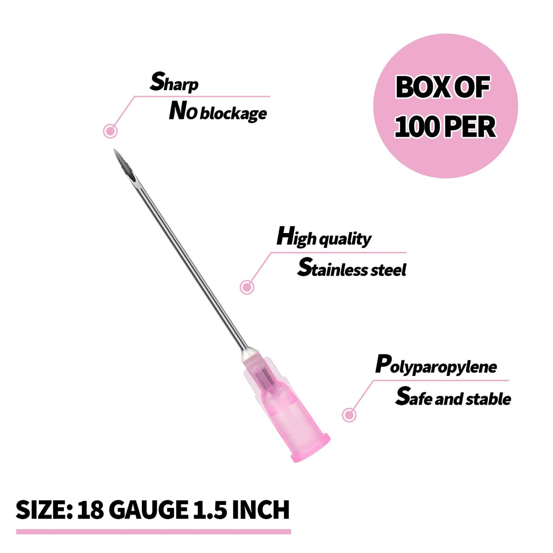 27 Gauge 1/2 inch Luer Lock Dispensing Accessorie, Individual Packaged, Pack of 100