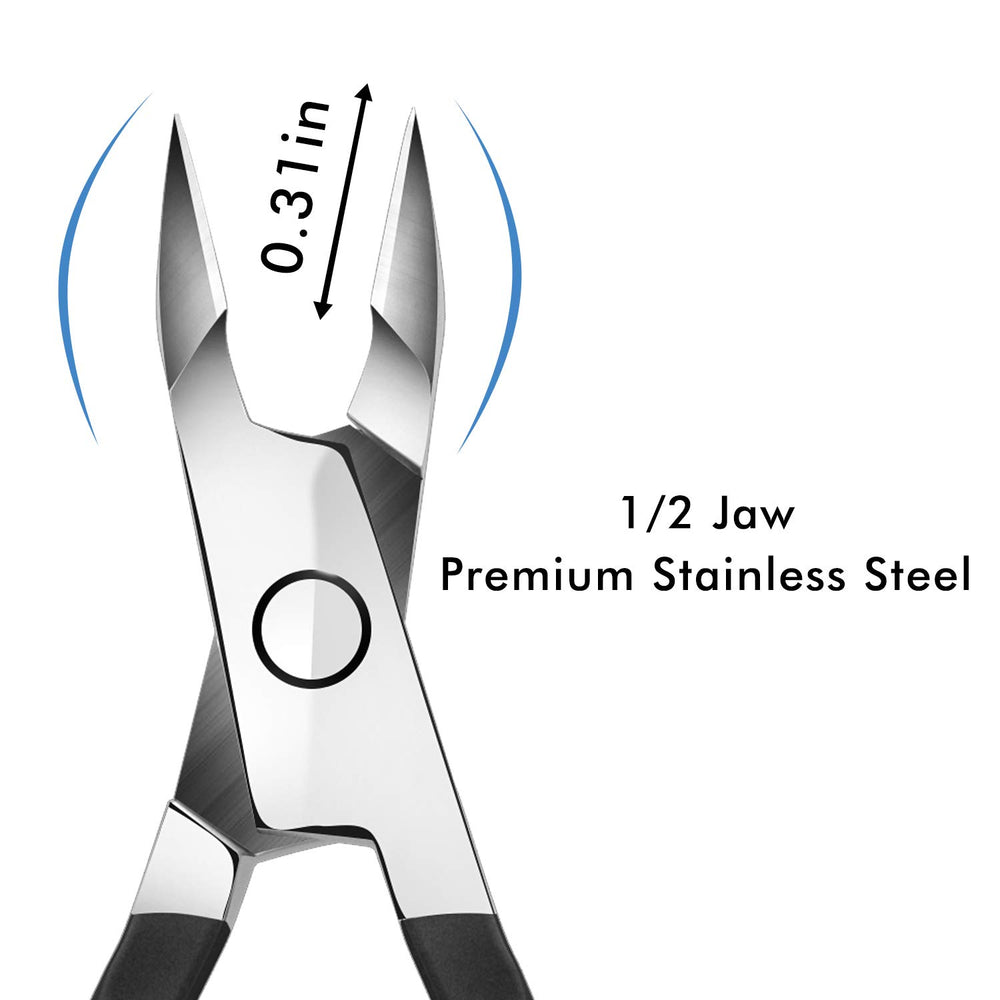 Cuticle Trimmer Professional - Stainless Steel Cuticle Nipper Professional Cuticle Cutter Cuticle Clippers Scissors Cuticle Remover Manicure Tools Black