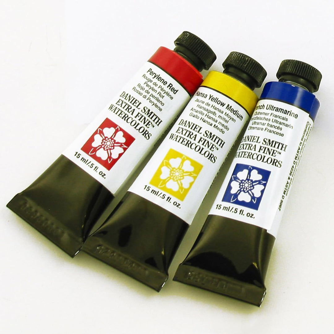 Extra Fine Primary Watercolor Set, 3 Tubes, 15ml, 1.5 Fl Oz (Pack of 1)