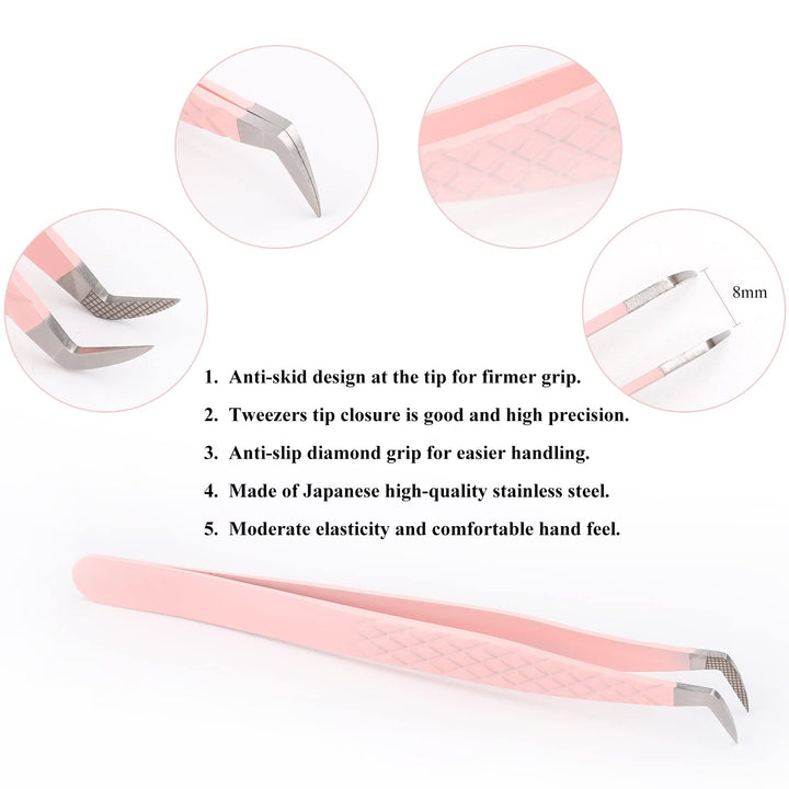 Eyelash Extensions Tweezers For Volume Lashes Easy to Make Fans Eyelashes Extensions Supplies Lash Extension Tweezers