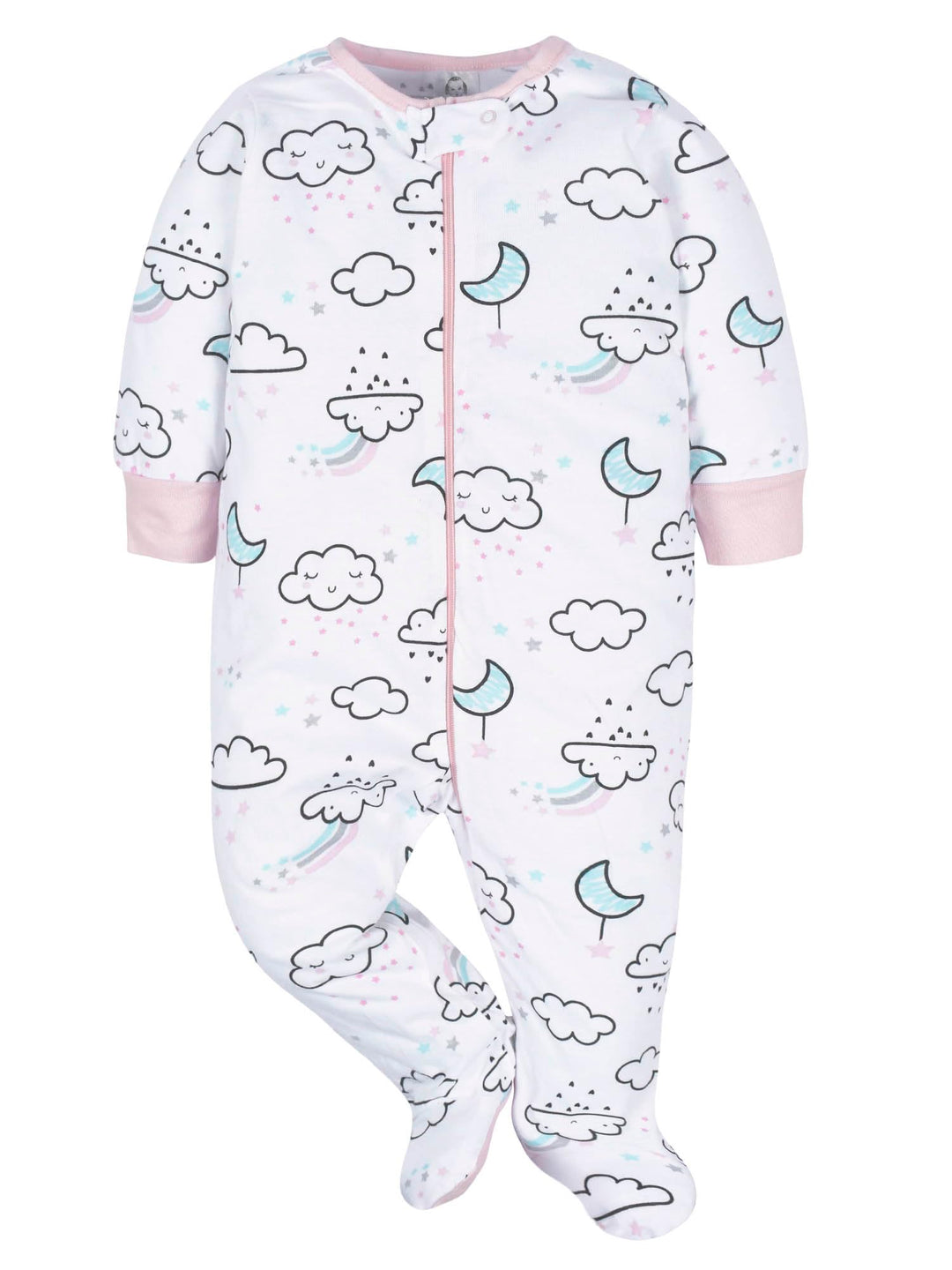 Baby Girls 4 Pack Sleep 'N Play Footie Cloudy Newborn