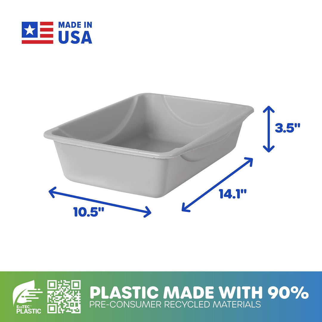 Litter Pan, Blue/Gray, Small, Made in USA