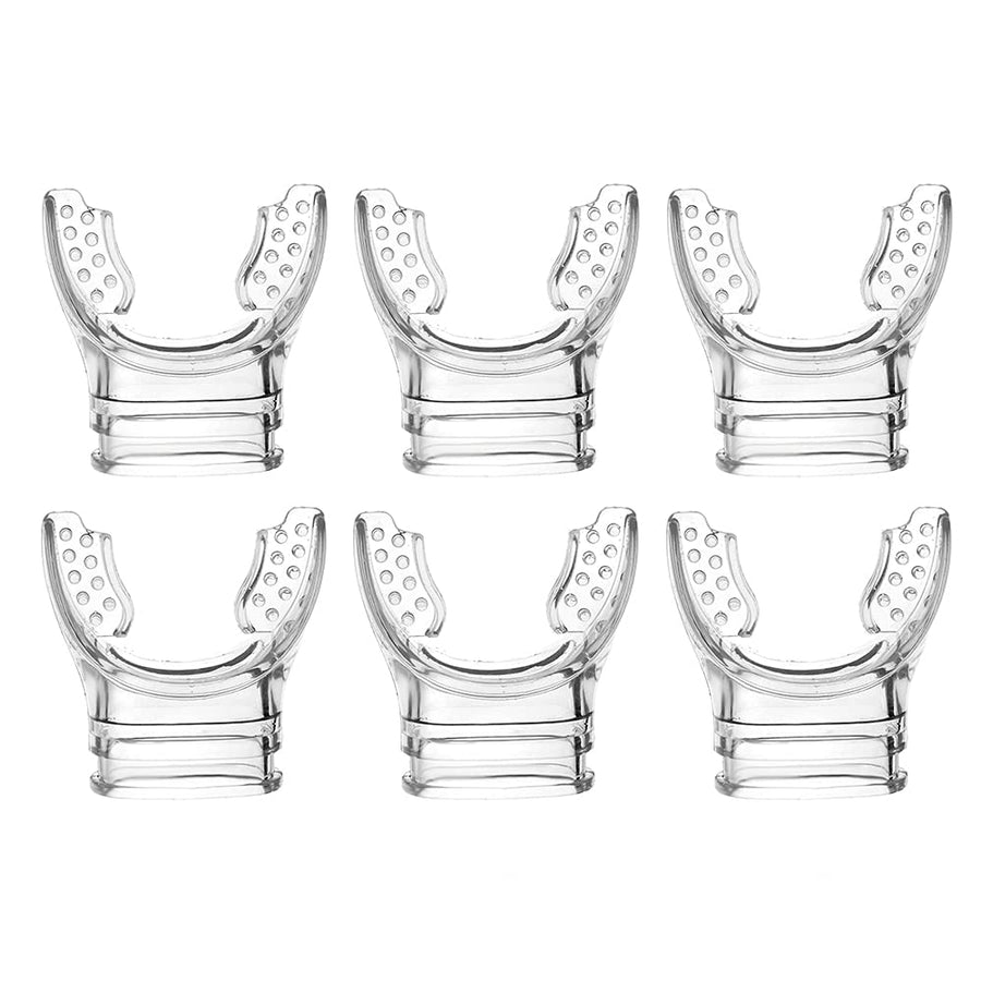 6 PCS Scuba Diving Regulator Mouthpiece Transparent Silicone Snorkel Mouthpiece Soft Comfortable Spare Replacement Fits Most Standard Regulators Scuba Diving Accessories