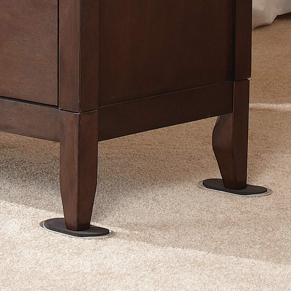 Multi-Sized Oval Reusable Furniture Sliders for Hard Surfaces - Effortless Moving and Surface Protection, Beige (8 Pack)