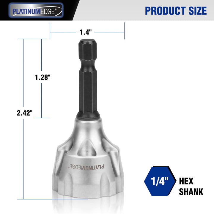 Deburring External Chamfer Tool, YG8 Carbide Blade, Deburring Drill Bit, Remove Burr Tools, Quick Release 1/4inch Hex Shank, Repairing Damaged Bolts, Fits for 1/8”-3/4” (3mm-19mm)