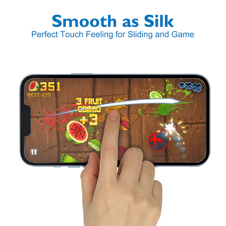 Matte Glass Screen Protector for iPhone 14 Plus/iPhone 13 Pro Max 6.7-inch Anti-Glare & Anti-Fingerprint Tempered Glass Clear Film Case Friendly Easy Install Bubble Free Smooth as Silk