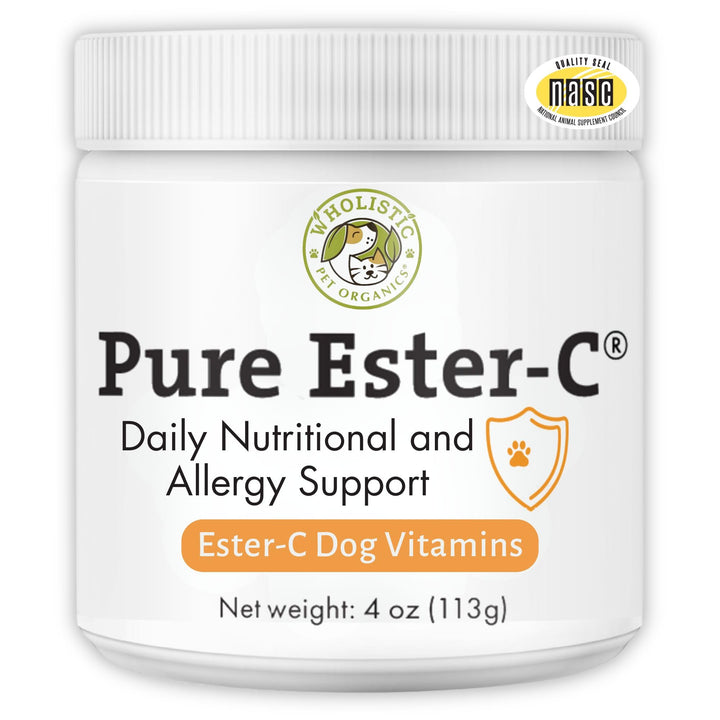 Pure Ester-C Powder for Dogs & Cats - 4 Oz - Vitamin C Supplement for Immune Support, Skin & Coat Health, & Allergy Relief - Dog Vitamin Powder for Itchy Skin & Homemade Food