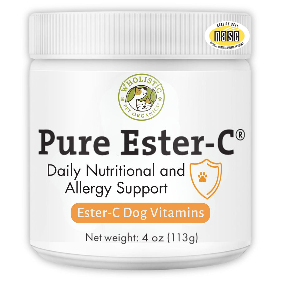 Pure Ester-C Powder for Dogs & Cats - 4 Oz - Vitamin C Supplement for Immune Support, Skin & Coat Health, & Allergy Relief - Dog Vitamin Powder for Itchy Skin & Homemade Food