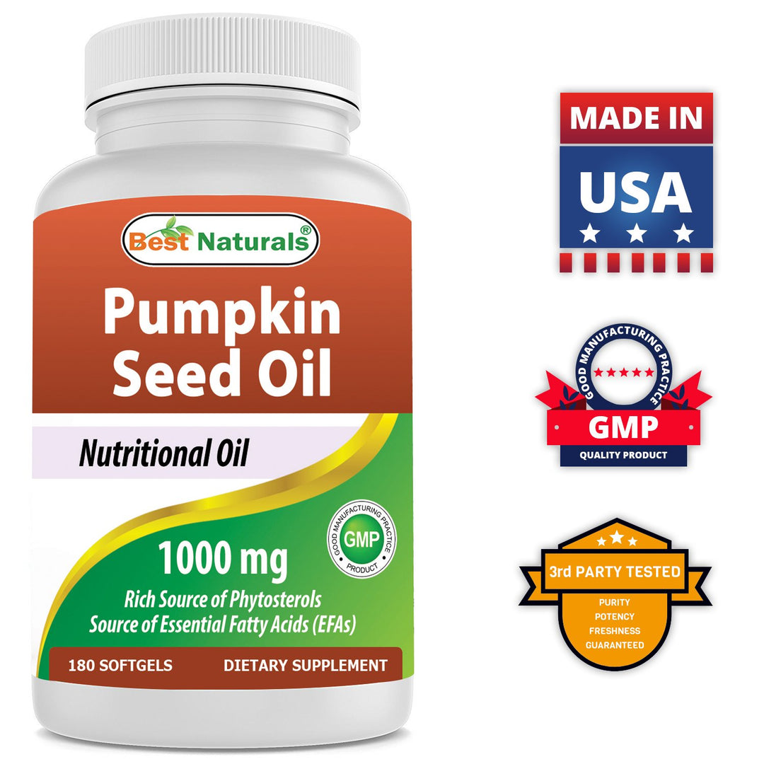 Pumpkin Seed Oil Bladder Control 1000 mg 180 Softgels