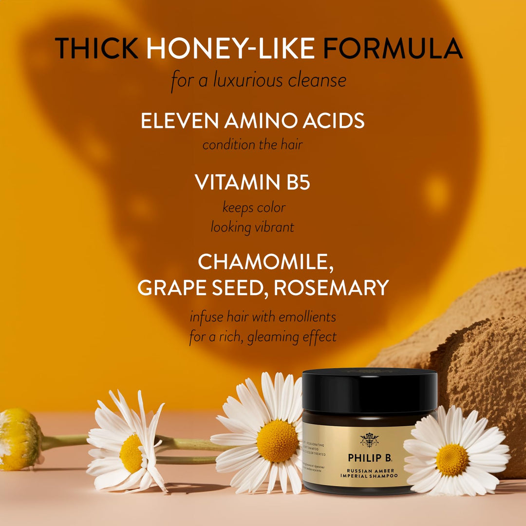 Russian Amber Imperial Shampoo, 12 oz (355 ml) | Restorative, Color-protective, Weightless Hydration