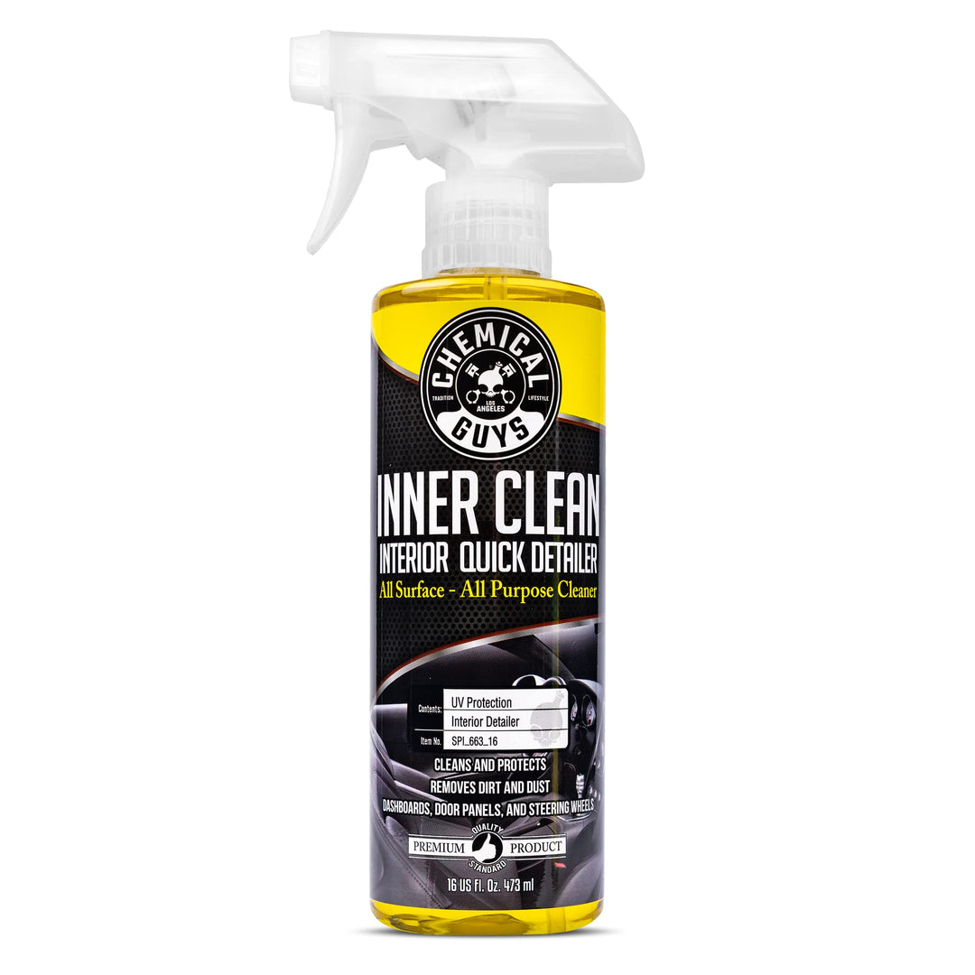 SPI_663_16 InnerClean Quick Detailer with Pineapple Scent, High Performance Interior and Dashboard Cleaner, Dust Repellent, Easy to Use Non Greasy Formula, 16 fl oz