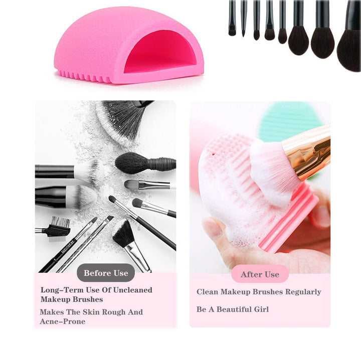 6 Pack Makeup Brush Holder Size 3 Silicone Makeup Brush Travel Makeup Brush Cover Reusable Makeup Brush Protector Protective Brush Makeup Organizer Comes with Makeup Brush Cleaning Pad