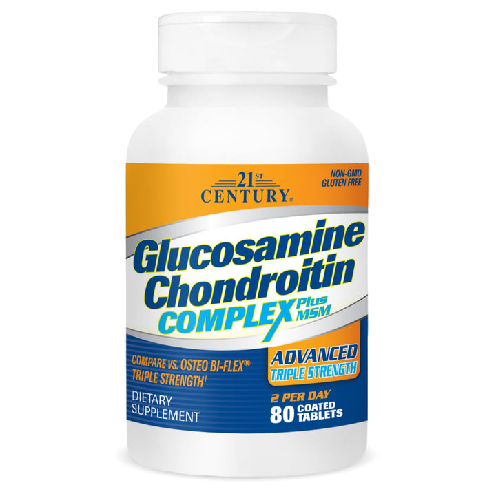 Glucosamine and Chondroitin, Advanced 3X Tablets, 80 Count