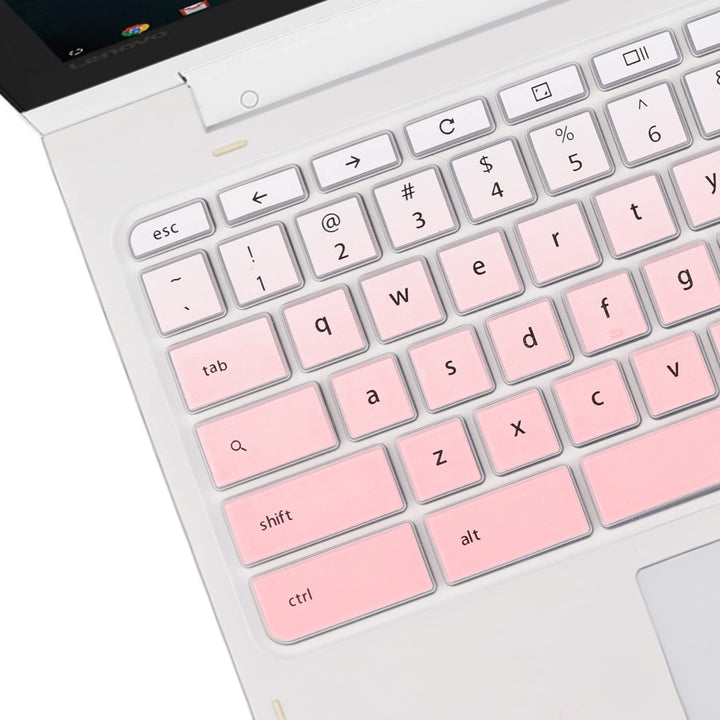 Keyboard Cover Skin for Lenovo Chromebook Flex 3 11 11.6 Laptop |Lenovo Chromebook C330 11.6 |Lenovo Flex 11 Chromebook 11.6 |Lenovo Chromebook N20 N21 N22 N23 100e 300e 500e 11.6, Gradual Pink