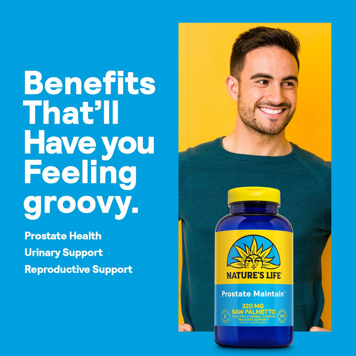 Nature's Life Prostate Maintain 600+ Veg Capsules, 250 Count