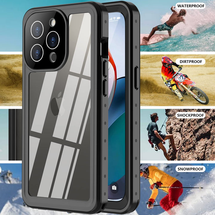 iPhone 13 Waterproof Case, Military Grade Drop Protection, Built-in Screen Protector, IP68, 6.1inch 5G (2021) Black