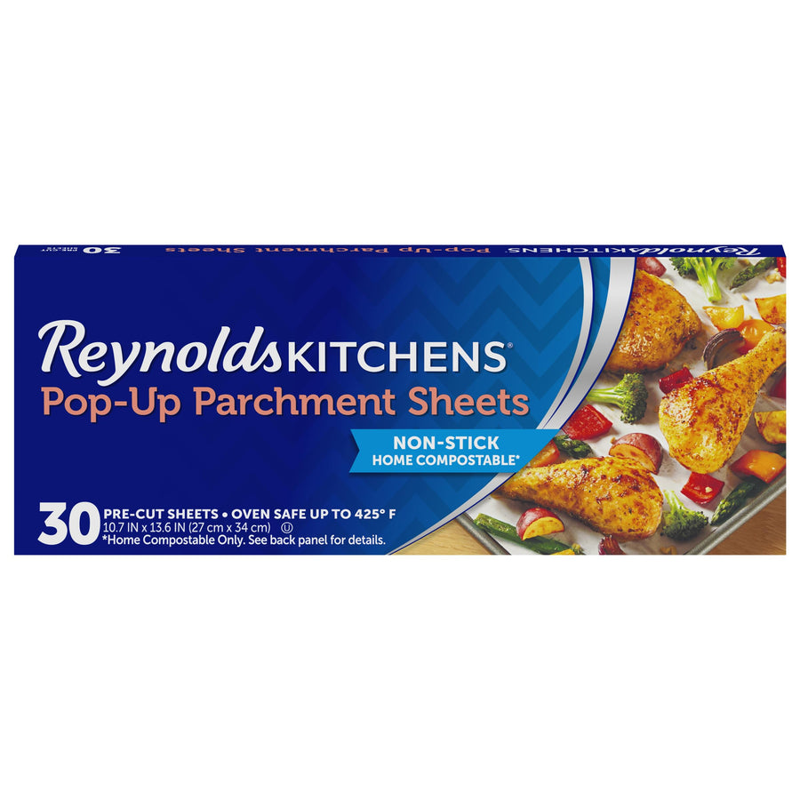 Kitchens Pop-Up Parchment Paper Sheets - 10.7x13.6 Inch, 35 Sheets