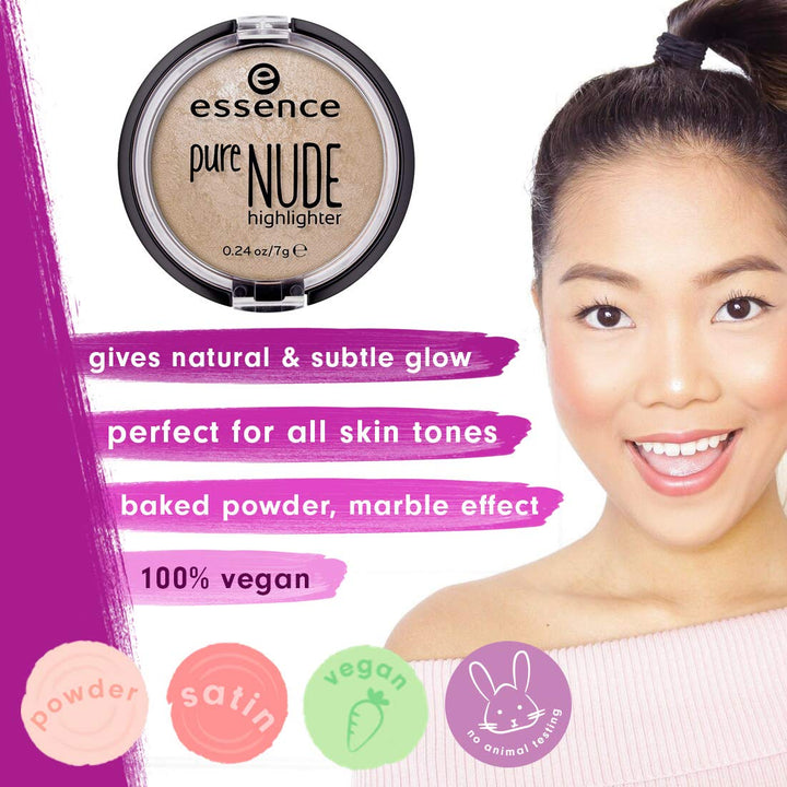 | Pure NUDE Highlighter, 10 Be My Highlight | Natural and Subtle Glow | Vegan & Cruelty Free | - Beige