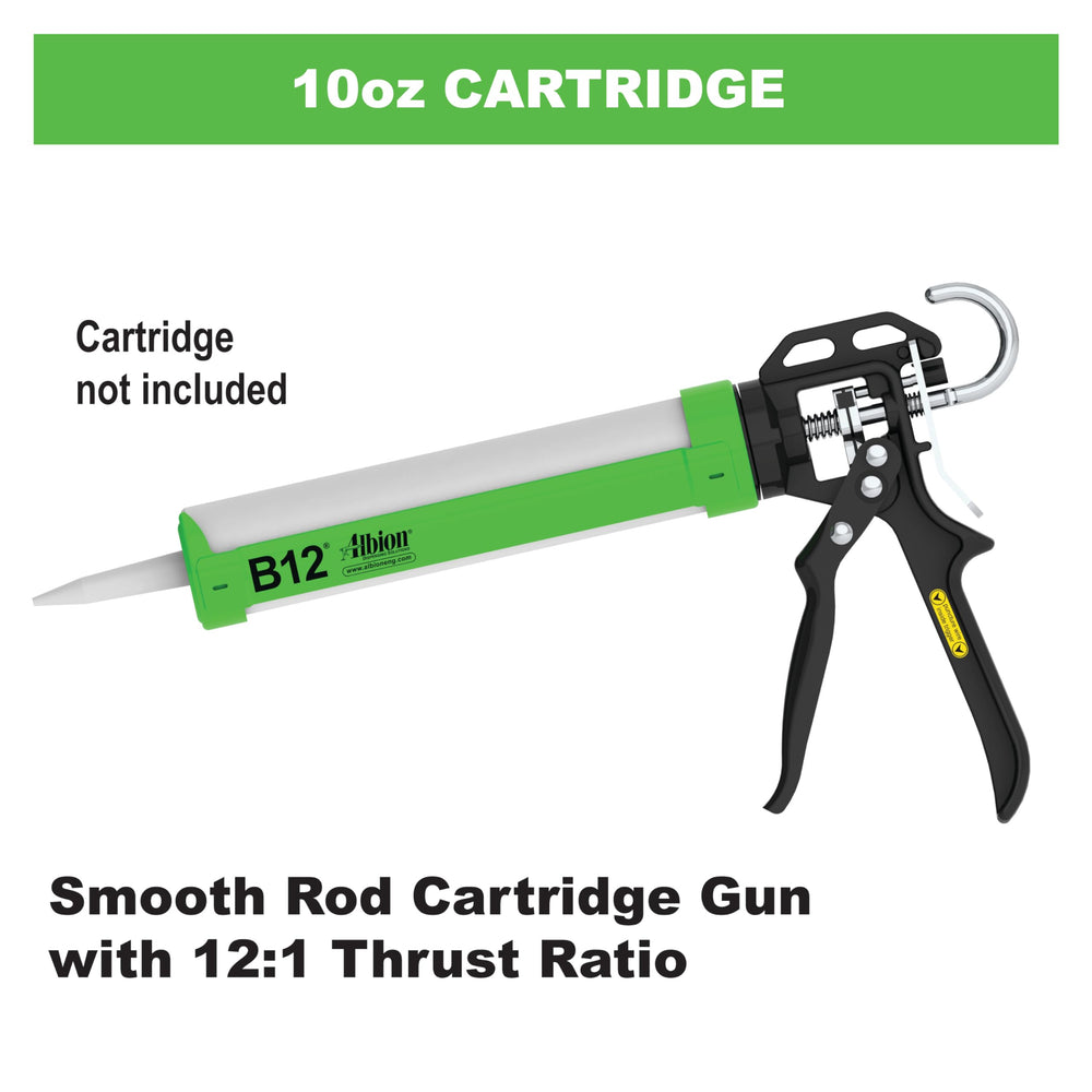 Engineering Company B12 B-Line Manual Cartridge Caulking Gun, 1/10 Gallon (10 oz), 12:1 Drive