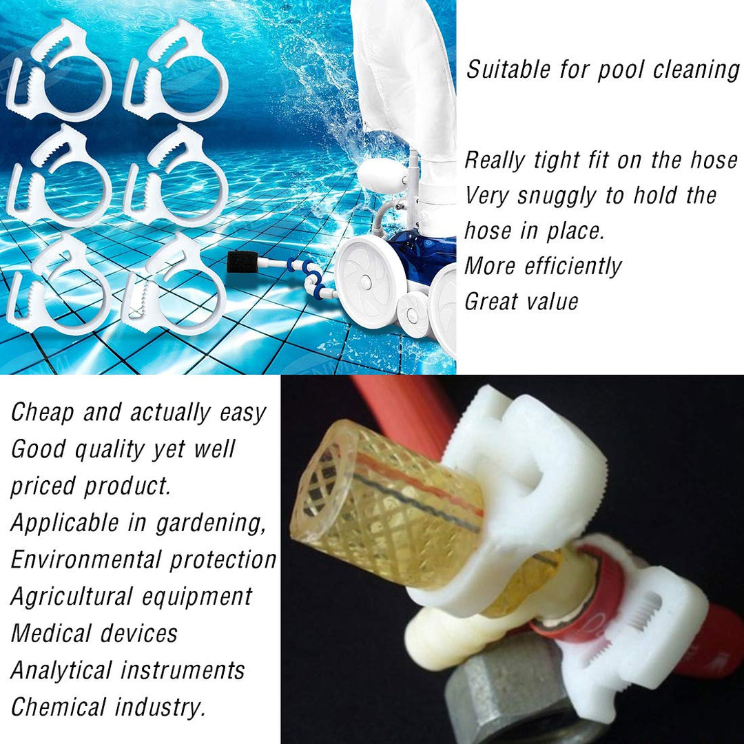 1/4 Heavy Duty Double Snap Grip Nylon Hose Clamps Several Ratcheting Adjustable Clamp, 2 Packs