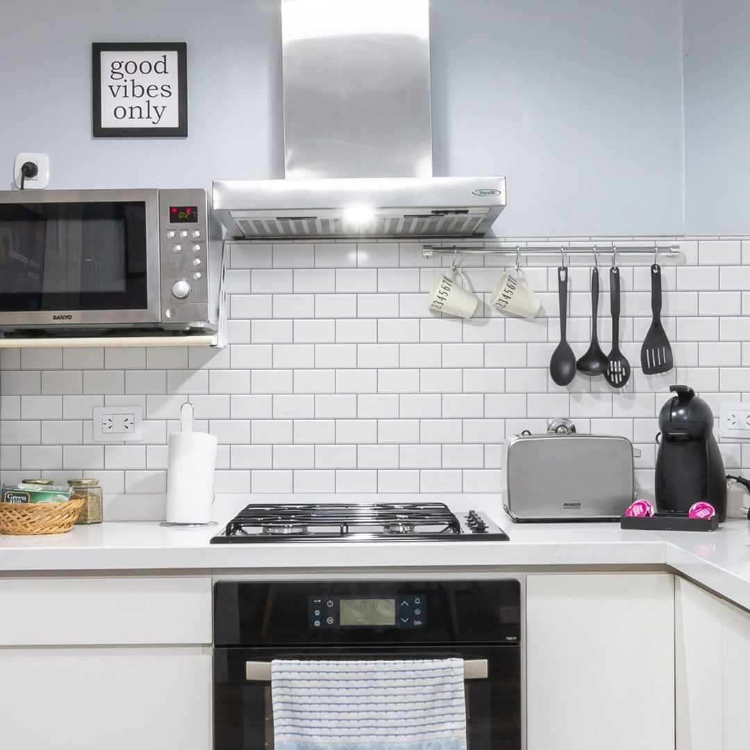 10-Sheet Peel and Stick Backsplash Tile for Kitchen Backsplash, 12x12 inches Off White Subway Tile with Grey Grout