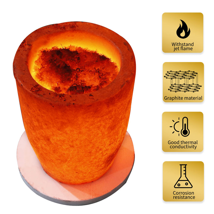 12.2KG Clay Graphite Crucibles, Melting Casting Metal, Withstand The High Temperature 1800(3272°F), Refining Aluminum Gold Silver Copper Glass, Casting Tools (12.2kg)