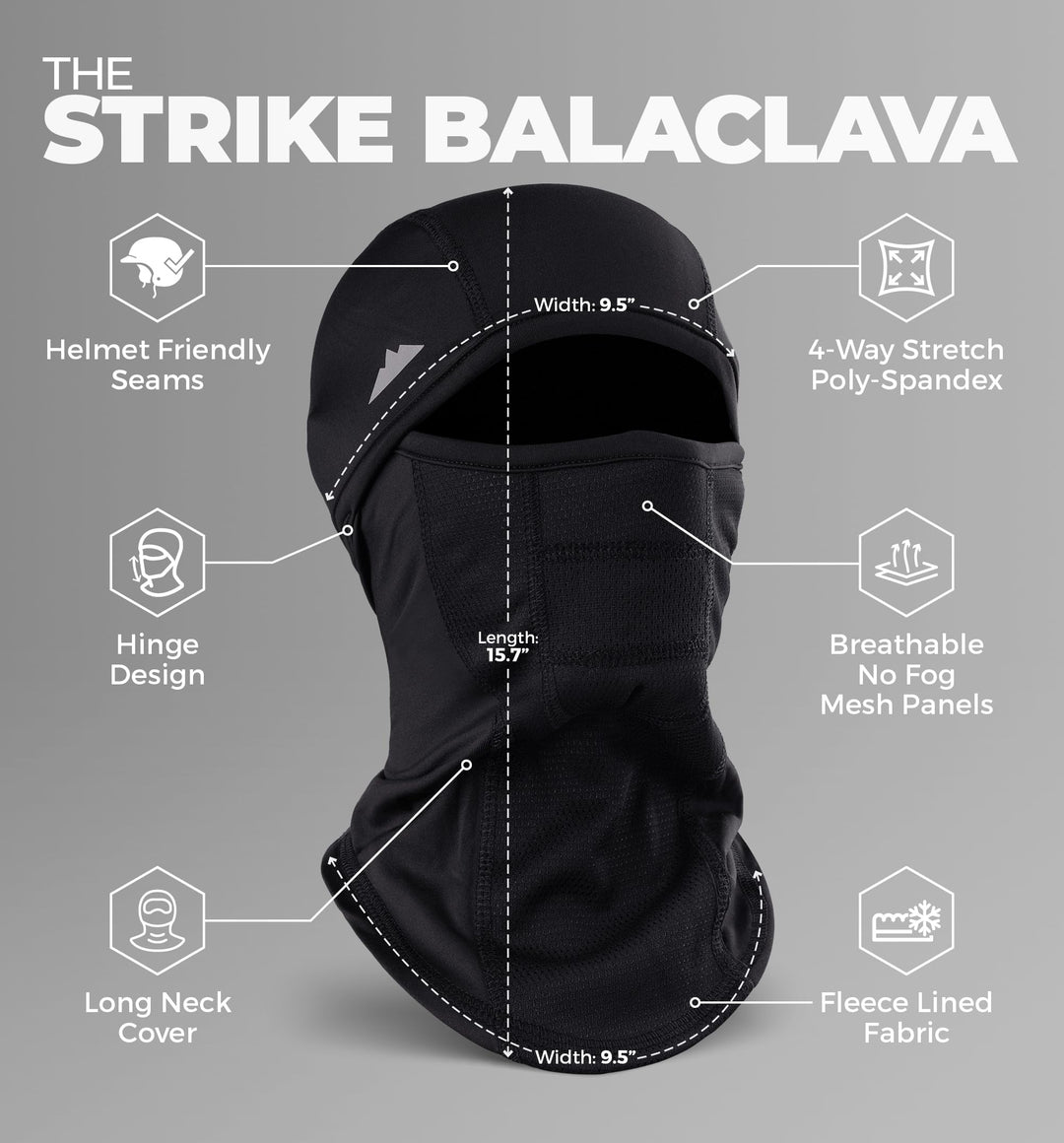 Balaclava Ski Mask for Men and Women - Winter Shiesty Mask Cover - Cold Weather Full Face Masks - Snow Gear for Skiing, Snowboarding, Running & Motorcycle - Black