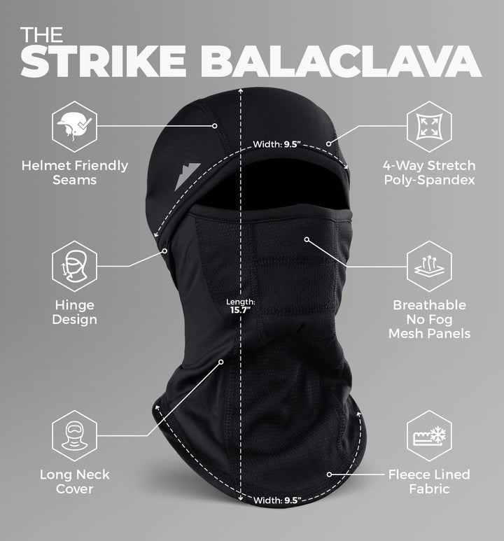 Balaclava Ski Mask for Men and Women - Winter Shiesty Mask Cover - Cold Weather Full Face Masks - Snow Gear for Skiing, Snowboarding, Running & Motorcycle - Black