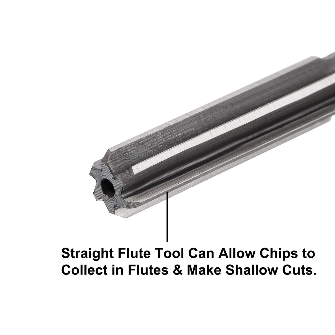 Chucking Reamer Set Lathe Machine Reamer Straight Flute Milling Cutter High Speed Steel H8 Tolerance (2mm 3mm 4mm 5mm 6mm 7mm 8mm 9mm 10mm) 9pcs