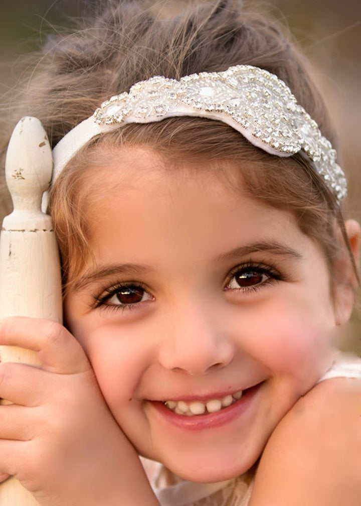 FXmimior Flower Girl Wedding Crystal Rhinestones Headband Hair Accessories Headwear