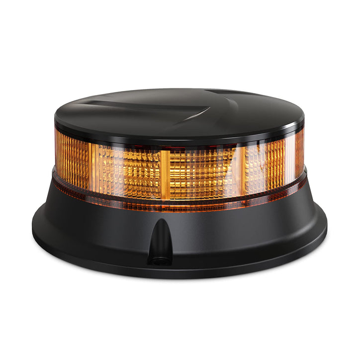 Amber Beacon Light 4.2Inch, Flashing Safety Warning Lights Permanent Mount, LED Emergency Strobe Lights for Vehicles, Caution Hazard Lights for Truck Tractor Golf Carts Snow Plow Postal