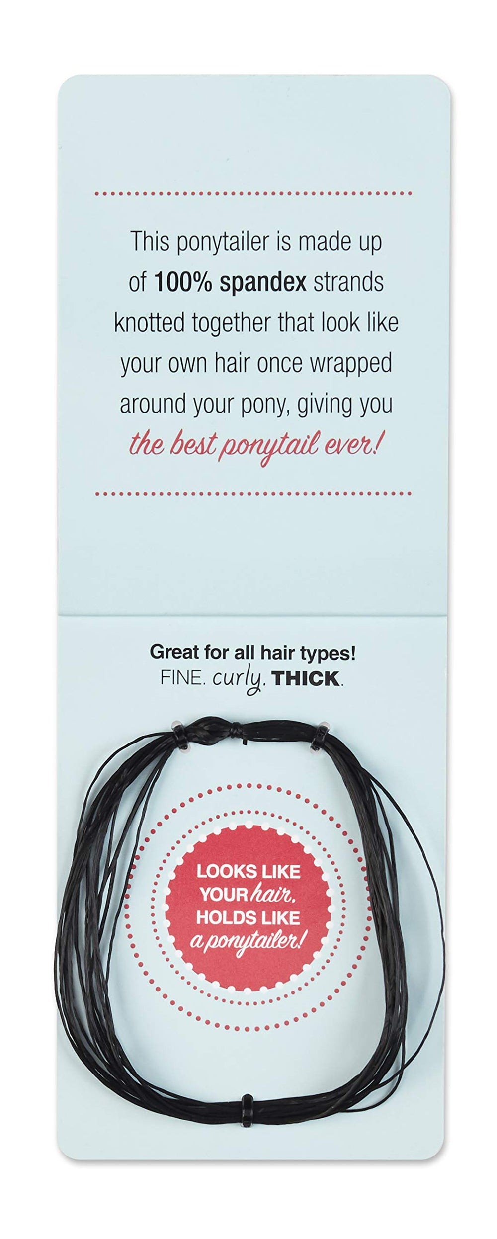 Scunci Color Match Multi-Strand Ponytailer Hair Elastic, Black