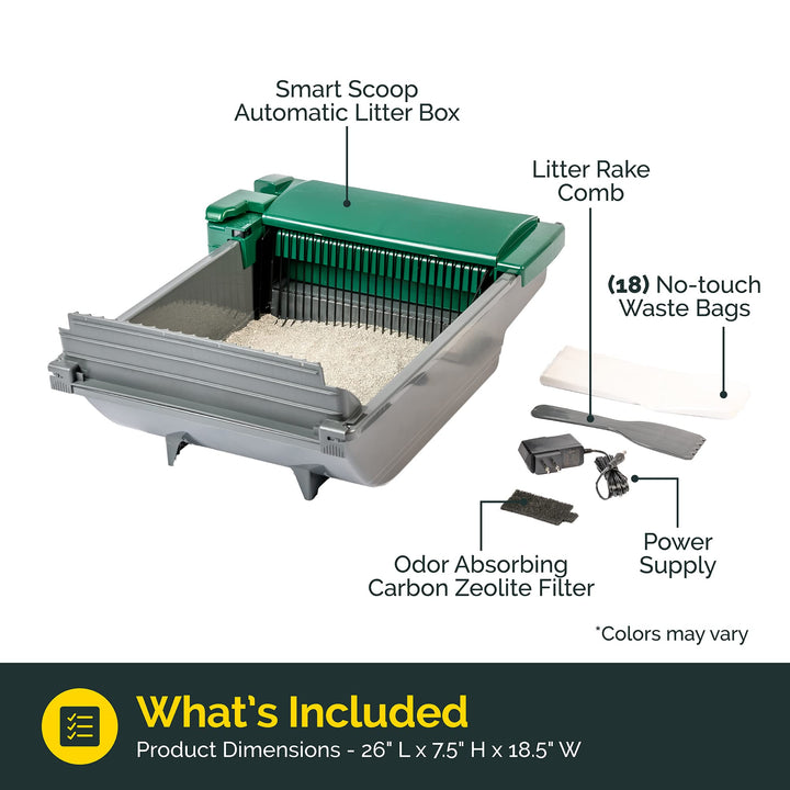 Smart Scoop Litter Box Value Pack, Self Cleaning, Hands-Free Large Litter Box, Easy to Clean