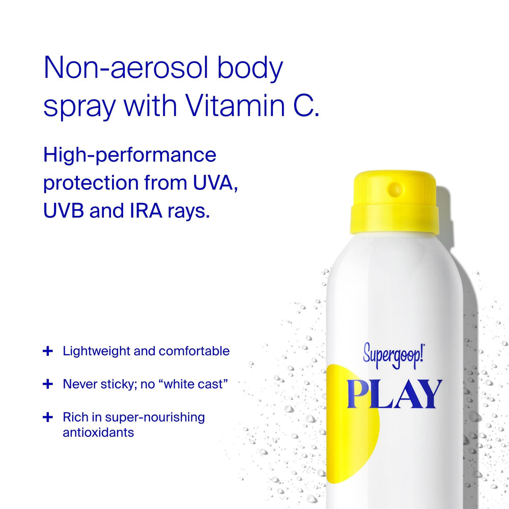 PLAY Antioxidant Body Mist with Vitamin C, 6 fl oz - SPF 50 PA++++ Broad Spectrum Sunscreen - Body Spray for Sensitive Skin - Clean Ingredients - Great for Active Days