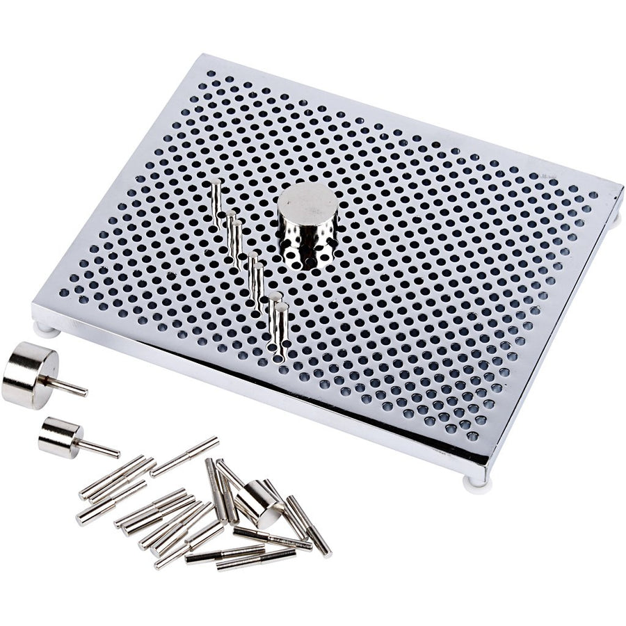 Deluxe Jig Kit - 5x4 Inch Aluminum Wire Bender Jig with 30 Adjustable Pegs, 6 Patterns Included, Perfect Jewelry Making Tools for Wire Wrapping Kit and Craft Creation