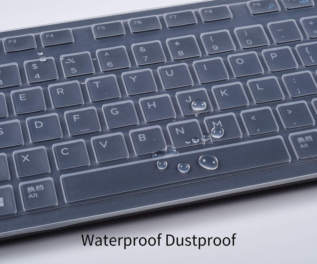 Keyboard Cover for Dell KB216 KB216b KB216t KB216d KB216p Wired & KM636 & Dell Optiplex 5250 3050 3240 5460 7450 7050 & Dell Inspiron AIO 3475/3670/3477 All-in one Desktop Keyboard Protector -Clear