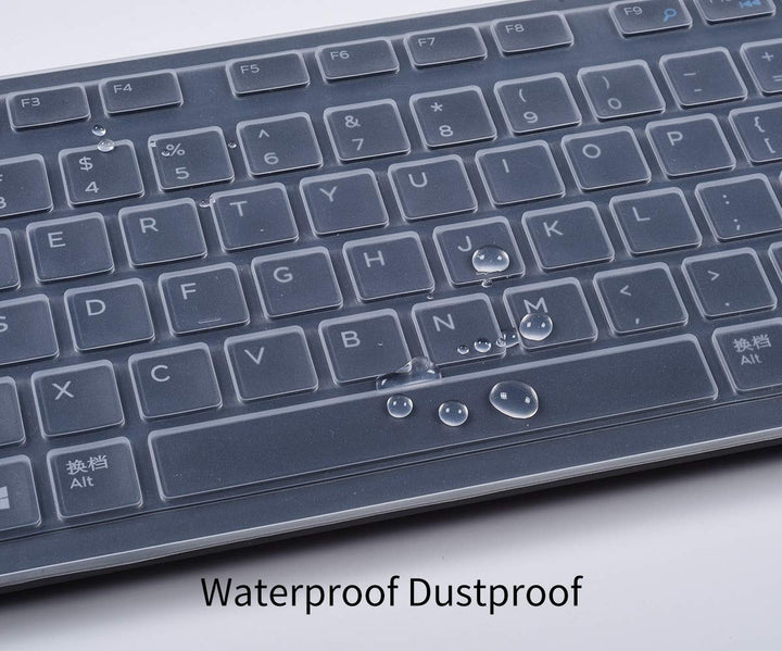 Keyboard Cover for Dell KB216 KB216b KB216t KB216d KB216p Wired & KM636 & Dell Optiplex 5250 3050 3240 5460 7450 7050 & Dell Inspiron AIO 3475/3670/3477 All-in one Desktop Keyboard Protector -Clear