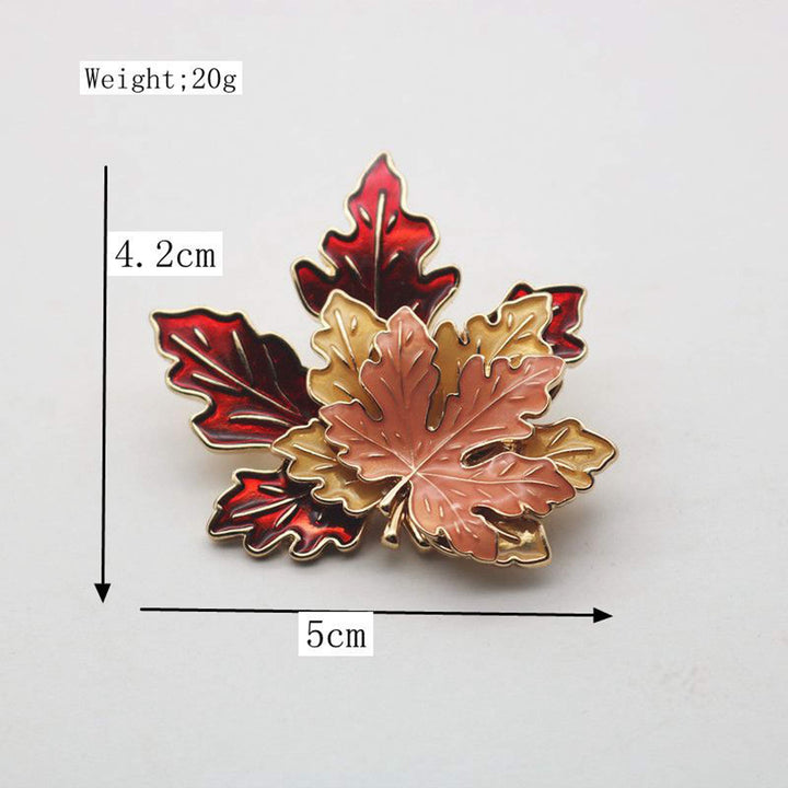 Thanksgiving Brooch Pin,Autumn Fall Leaves Brooch Pin,Maple Leaf Lapel Pin, Thanksgiving Jewelry Accessory Gifts Decoration