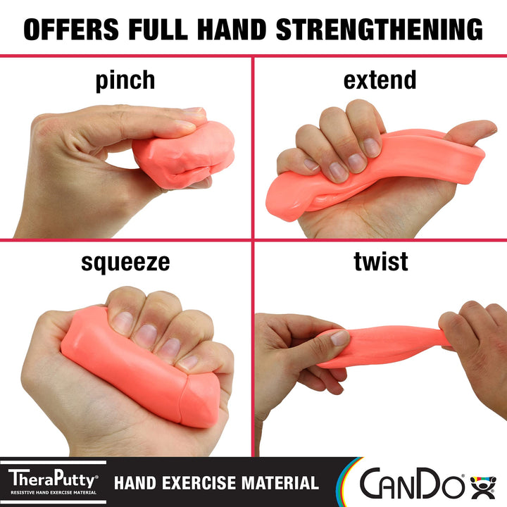 TheraPutty Standard Hand Exercise Putty For Rehabilitation, Exercises, Hand Therapy, Occupational Therapy, Hand Strengthening, Improve Motor Skills, Stress Relief