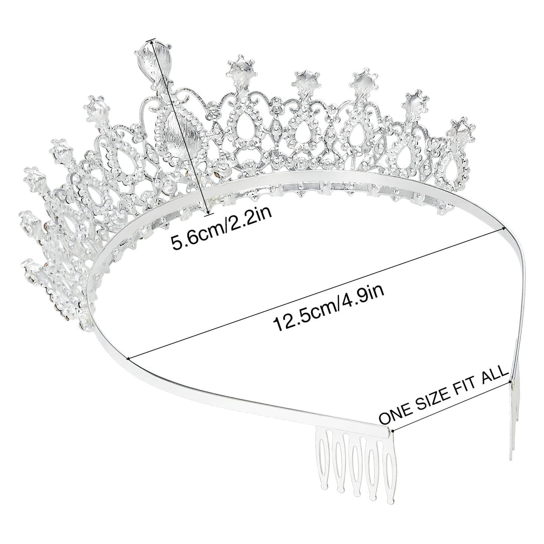 Crystal Crowns and Tiaras with Tomb for Girl or Women Birthday Party Wedding Tiaras (Style-5)