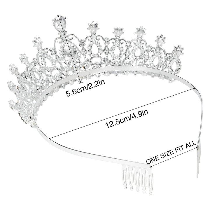 Crystal Crowns and Tiaras with Tomb for Girl or Women Birthday Party Wedding Tiaras (Style-5)