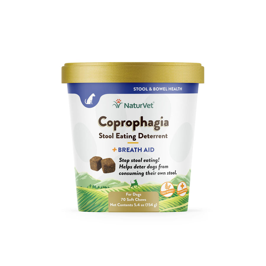 – Coprophagia Stool Eating Deterrent Plus Breath Aid – Deters Dogs from Consuming Stool – Enhanced with Breath Freshener, Enzymes & Probiotics – 70 Soft Chews