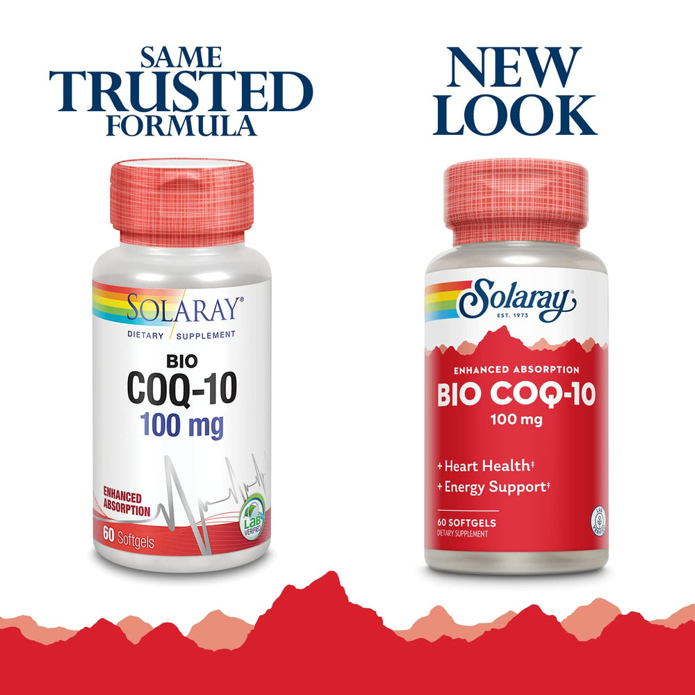 Bio CoQ-10 100 mg | Enhanced Absorption | Vitamins A & E | Healthy Heart & Cellular Energy Support (60 CT)