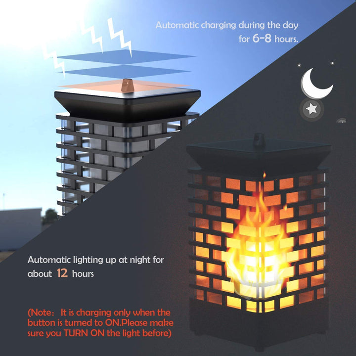 Solar Lantern 4 Pack 99 LEDs Solar Outdoor Lanterns Flickering Flame IP65 Waterproof Hanging Lanterns Christmas Outdoor Lanterns Decorative for Garden Porch Patio House Balcony Yard Decor