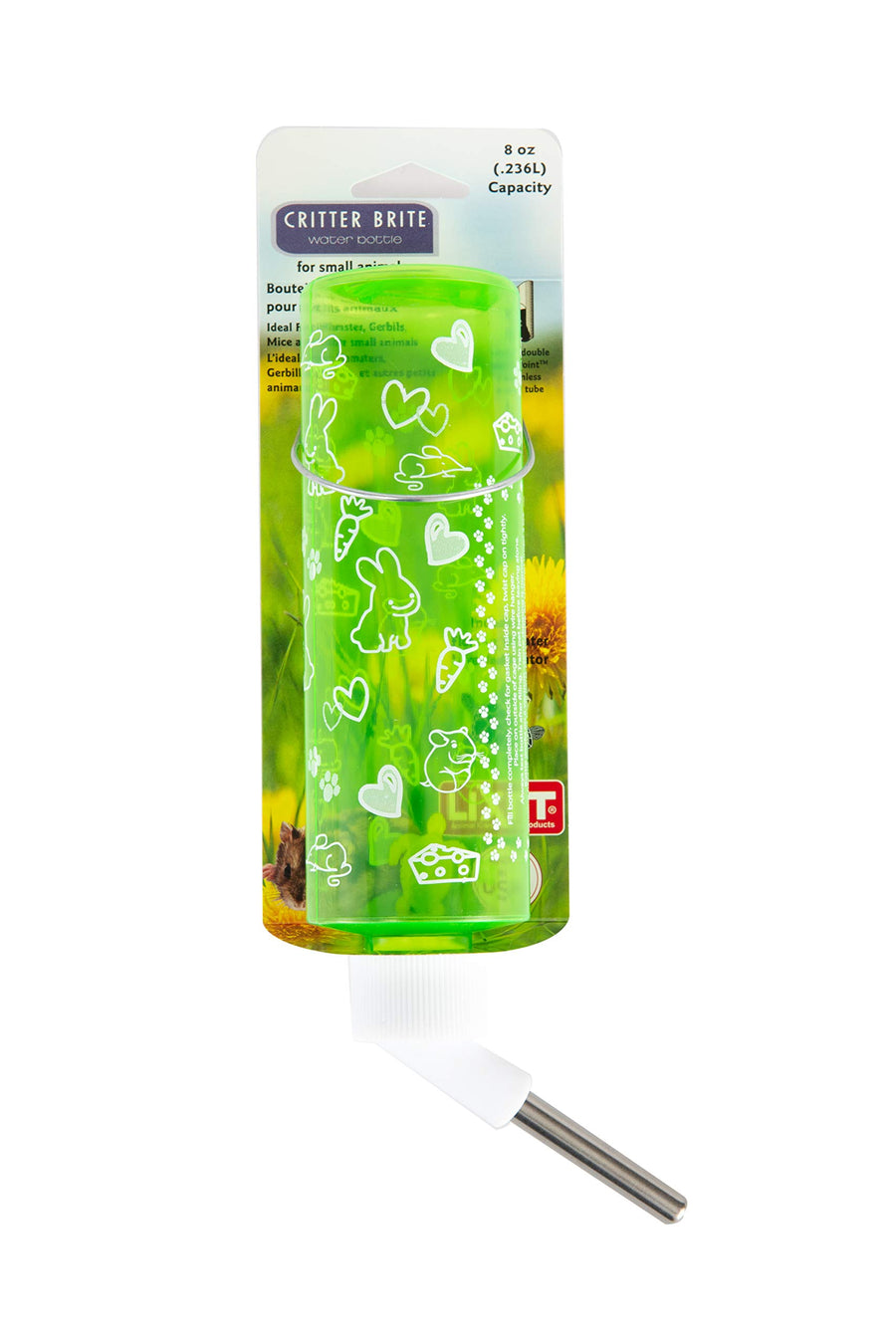 Assorted Critter Brites Deluxe Hamster Bottle, 8-Ounce