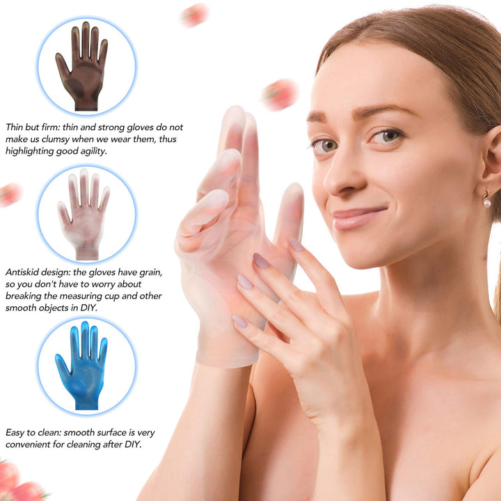 3 Pairs Silicone Gloves for Epoxy Resin Casting Reusable Waterproof Epoxy Gloves Safe Silicone Gloves Finger Protectors for DIY Jewelry Making Work Crafts