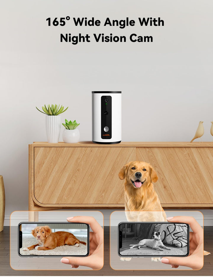 Dog Camera D01 Plus: 5G WiFi Pet Camera with Treat Tossing, 1080P HD with Night Vision for Pet Viewing, Two Way Audio Communication Designed for Dogs and Cats, Monitor Your Pet Remotely