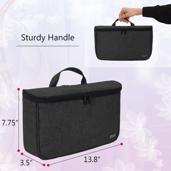 Travel Storage Bag Compatible with Dyson Airwrap Styler, Portable Travel Organizer for Airwrap Styler and Attachments, Black
